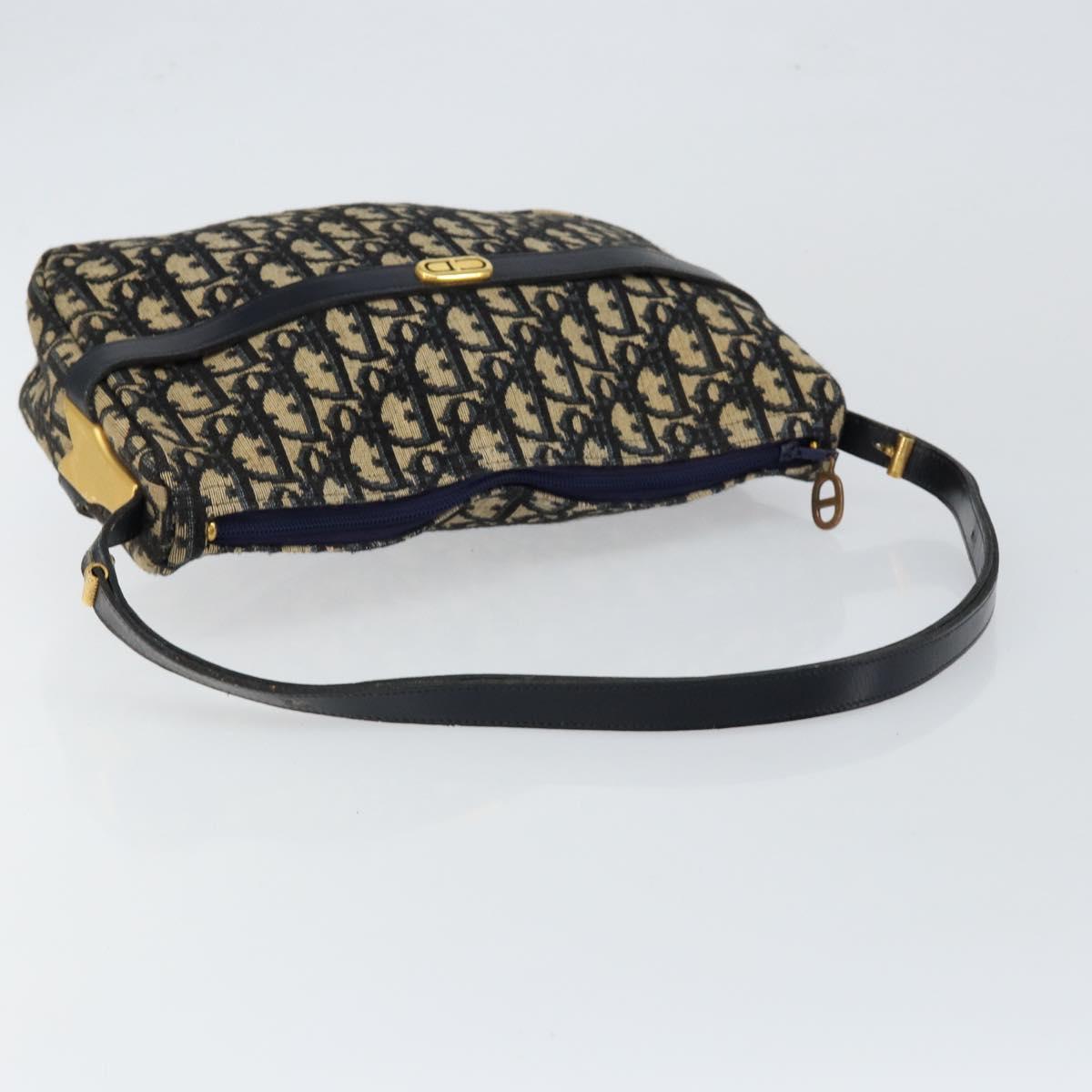 Christian Dior Trotter Canvas Shoulder Bag Navy Auth 147153