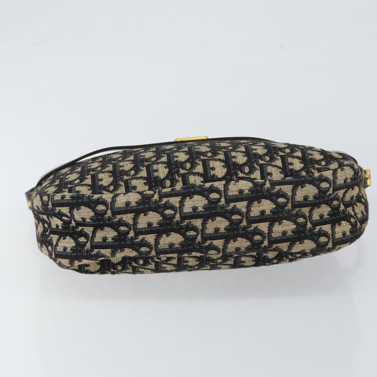 Christian Dior Trotter Canvas Shoulder Bag Navy Auth 147153