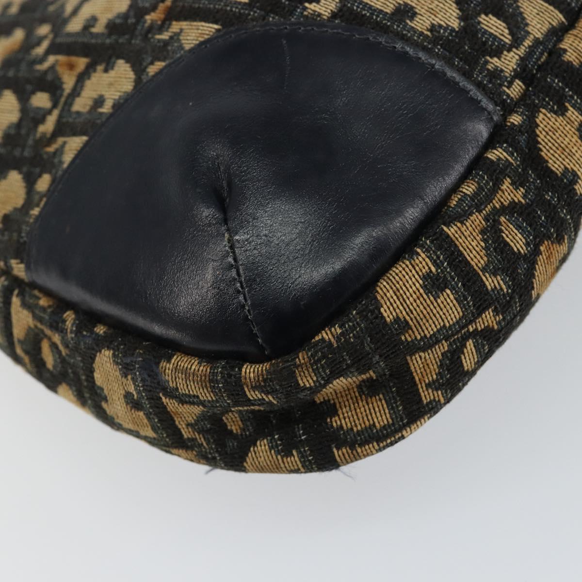 Christian Dior Trotter Canvas Shoulder Bag Navy Auth 147154