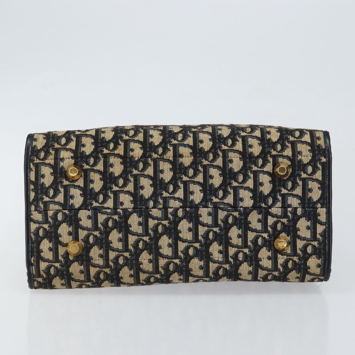 Christian Dior Trotter Canvas Hand Bag Navy Auth 147155