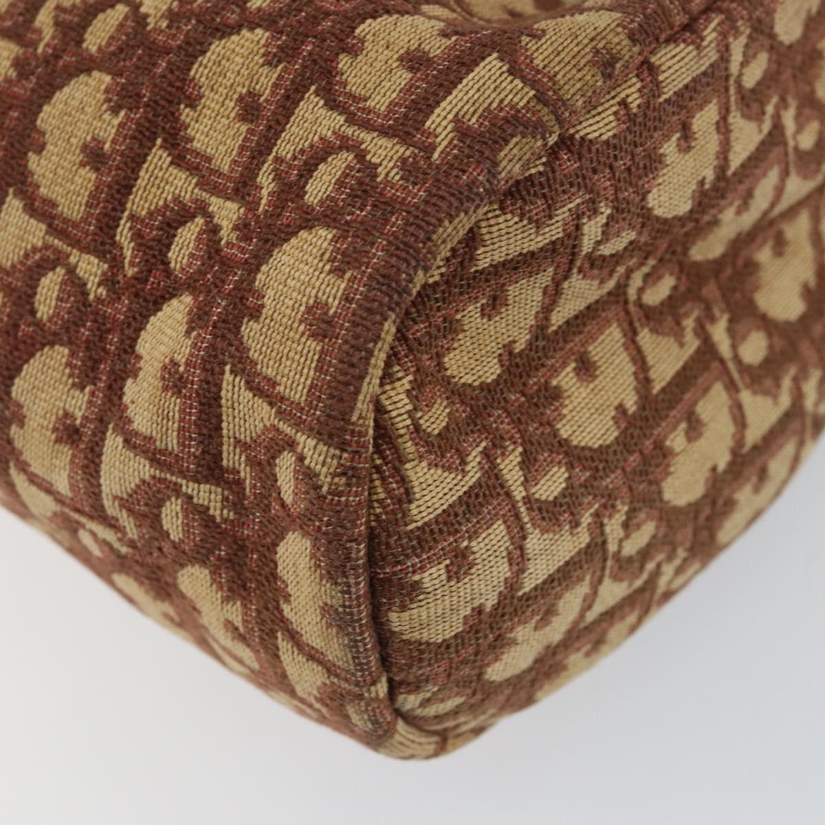 Christian Dior Trotter Canvas Hand Bag Red Auth 147157