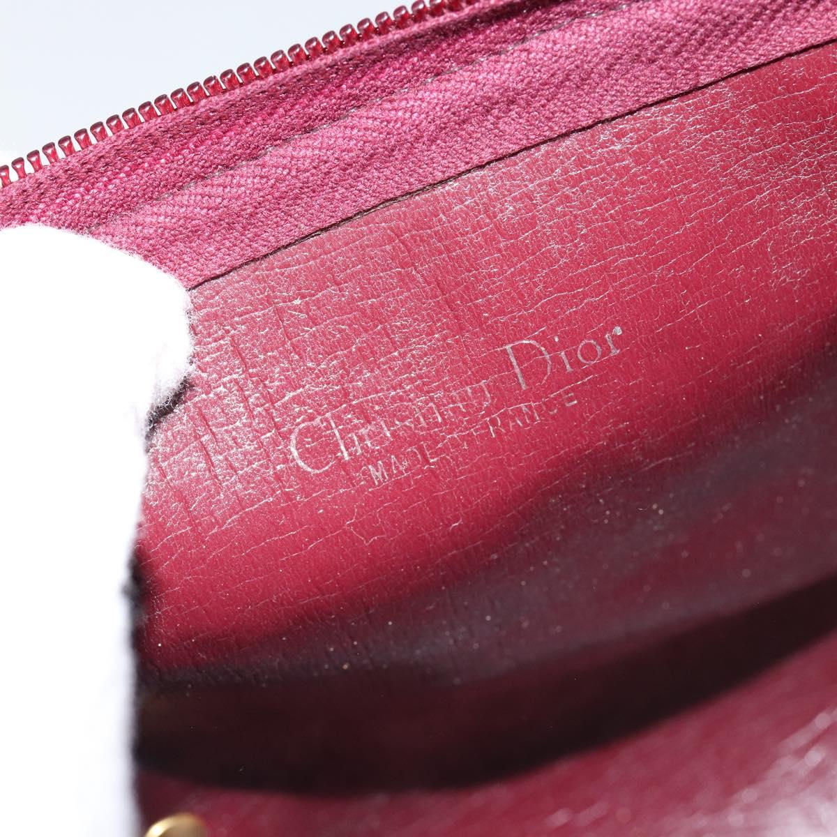 Christian Dior Trotter Canvas Hand Bag Red Auth 147157
