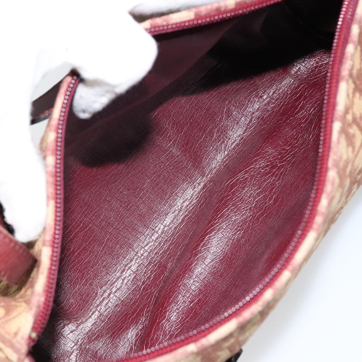 Christian Dior Trotter Canvas Hand Bag Red Auth 147157
