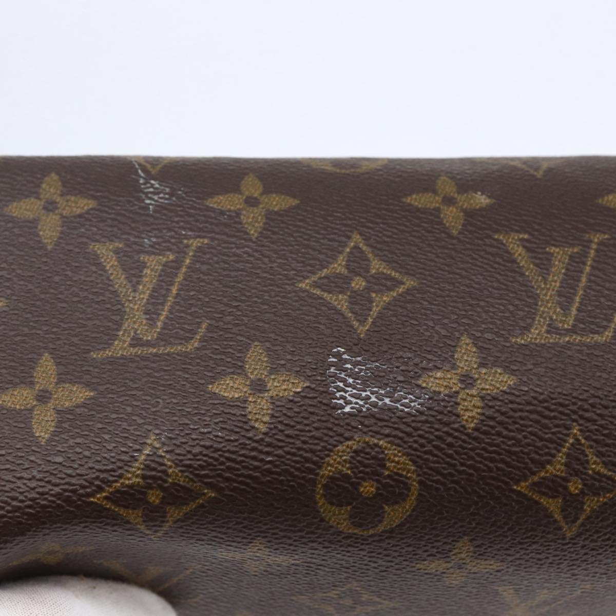 LOUIS VUITTON Monogram Trousse Patte Pression Cosmetic Pouch M47636 Auth 147161