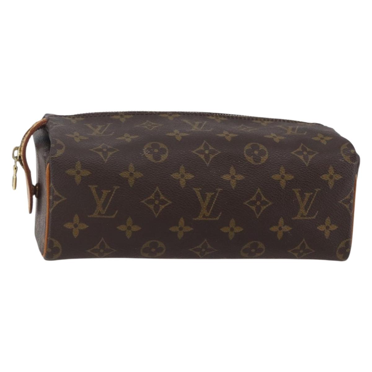 LOUIS VUITTON Monogram Trousse Patte Pression Cosmetic Pouch M47636 Auth 147161