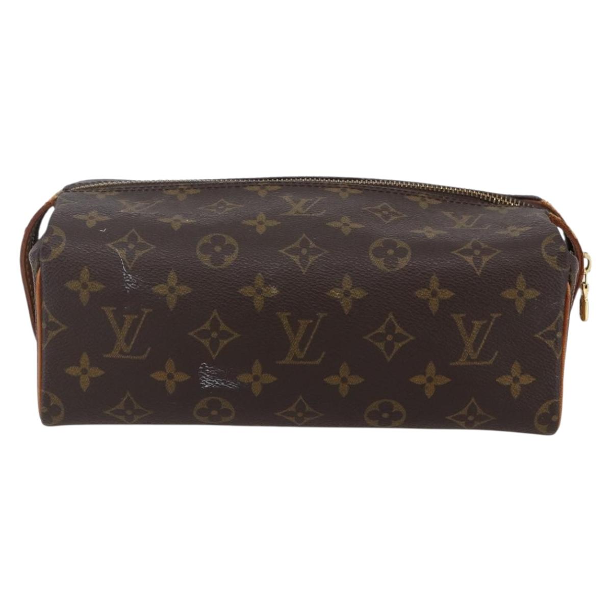 LOUIS VUITTON Monogram Trousse Patte Pression Cosmetic Pouch M47636 Auth 147161