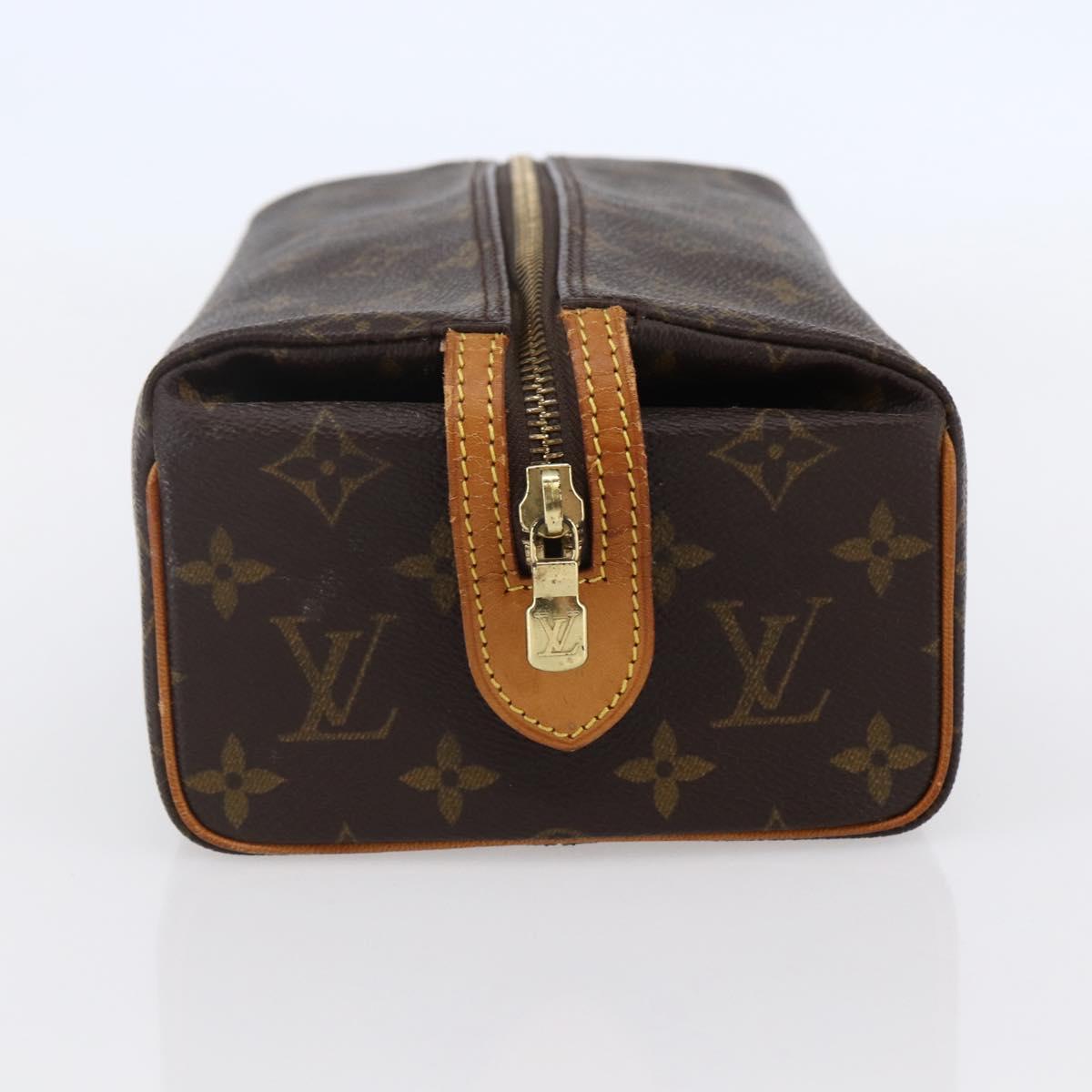 LOUIS VUITTON Monogram Trousse Patte Pression Cosmetic Pouch M47636 Auth 147161