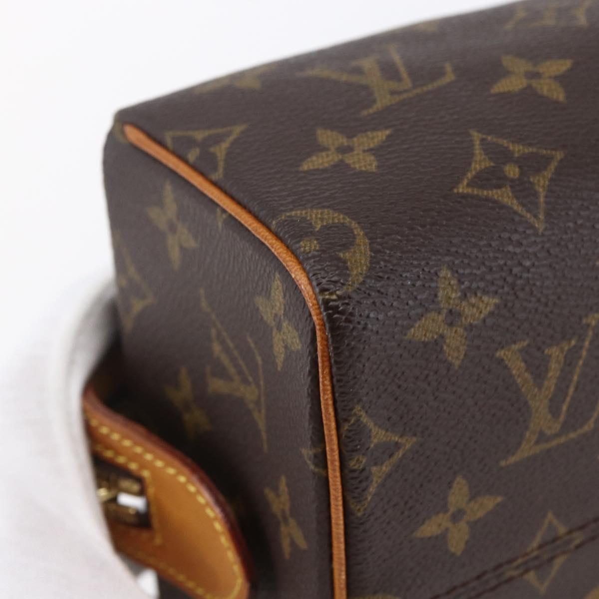 LOUIS VUITTON Monogram Trousse Patte Pression Cosmetic Pouch M47636 Auth 147161