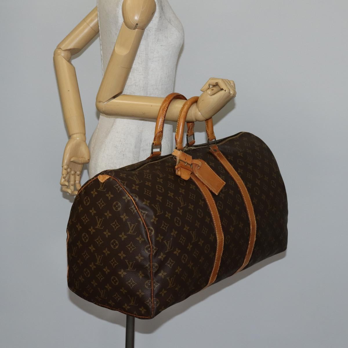 LOUIS VUITTON Monogram Keepall 55 Boston Bag M41424 LV Auth 147182