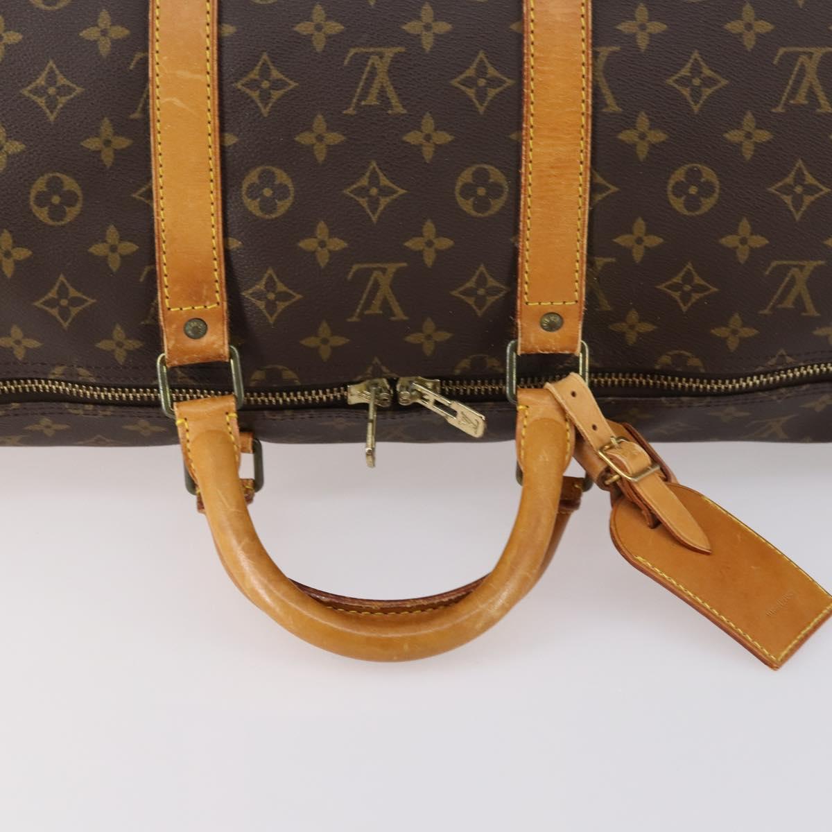 LOUIS VUITTON Monogram Keepall 55 Boston Bag M41424 LV Auth 147182