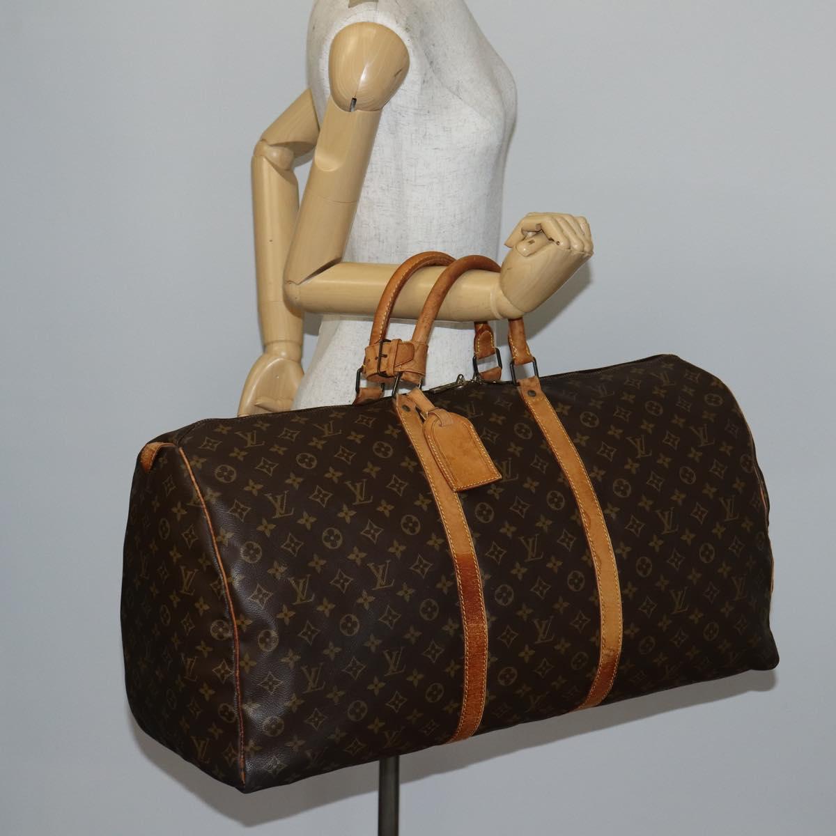 LOUIS VUITTON Monogram Keepall 60 Boston Bag M41422 LV Auth 147183