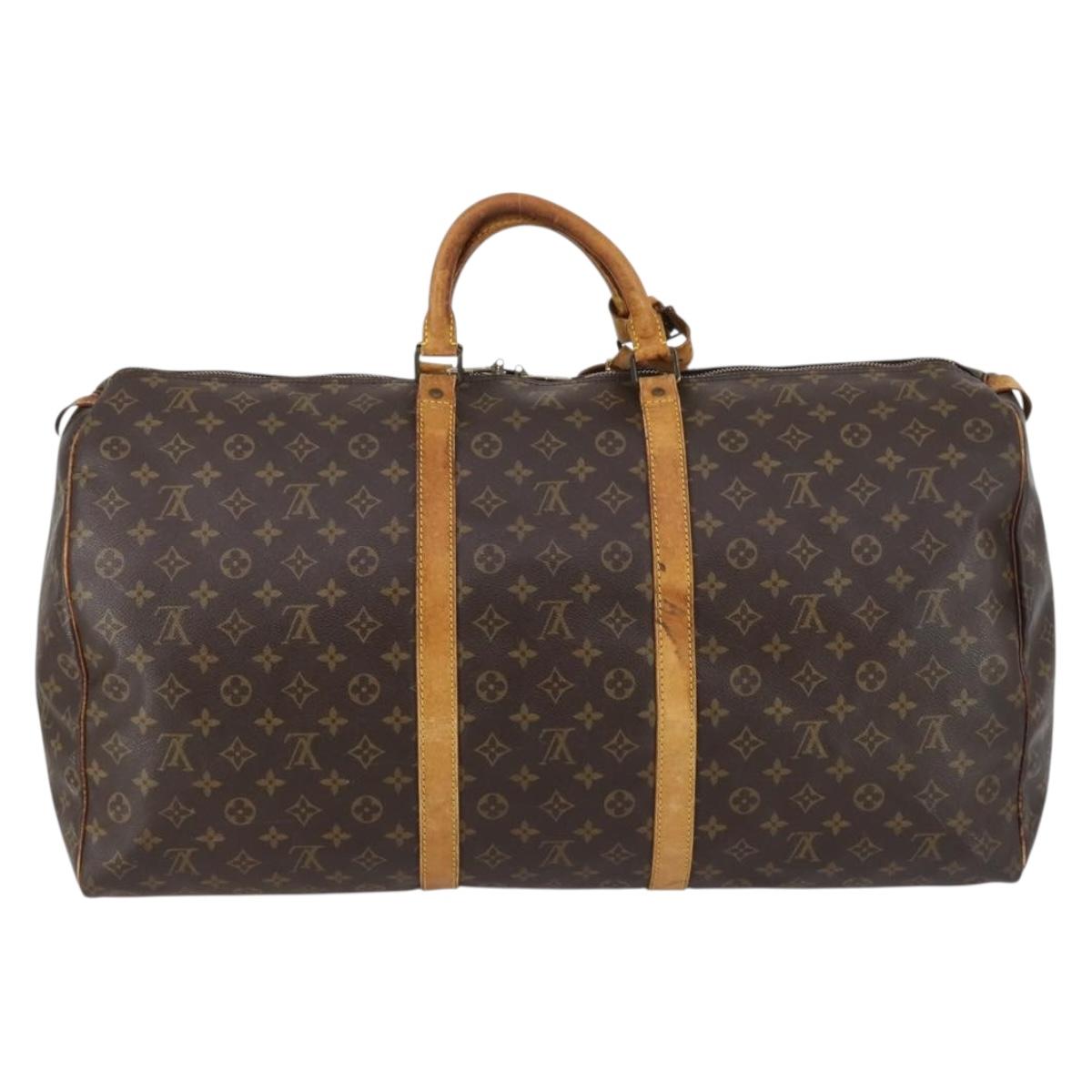 LOUIS VUITTON Monogram Keepall 60 Boston Bag M41422 LV Auth 147183