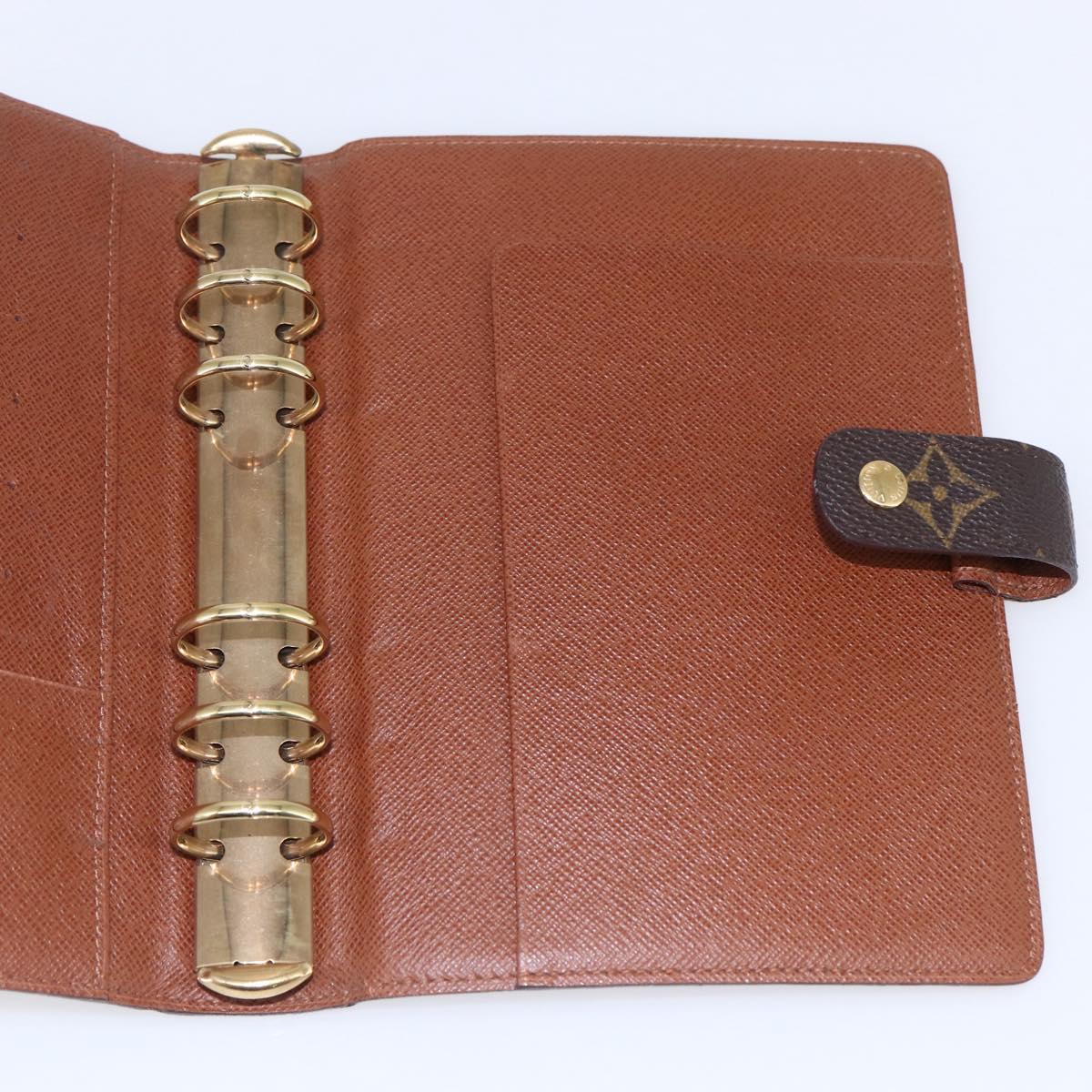 LOUIS VUITTON Monogram Agenda MM Day Planner Cover R20105 LV Auth 147186