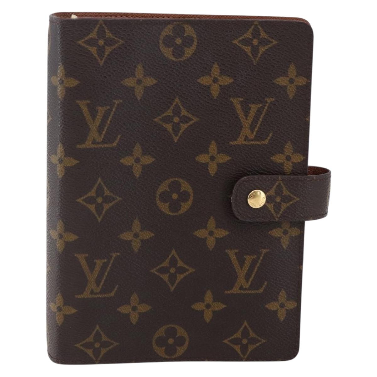 LOUIS VUITTON Monogram Agenda MM Day Planner Cover R20105 LV Auth 147186
