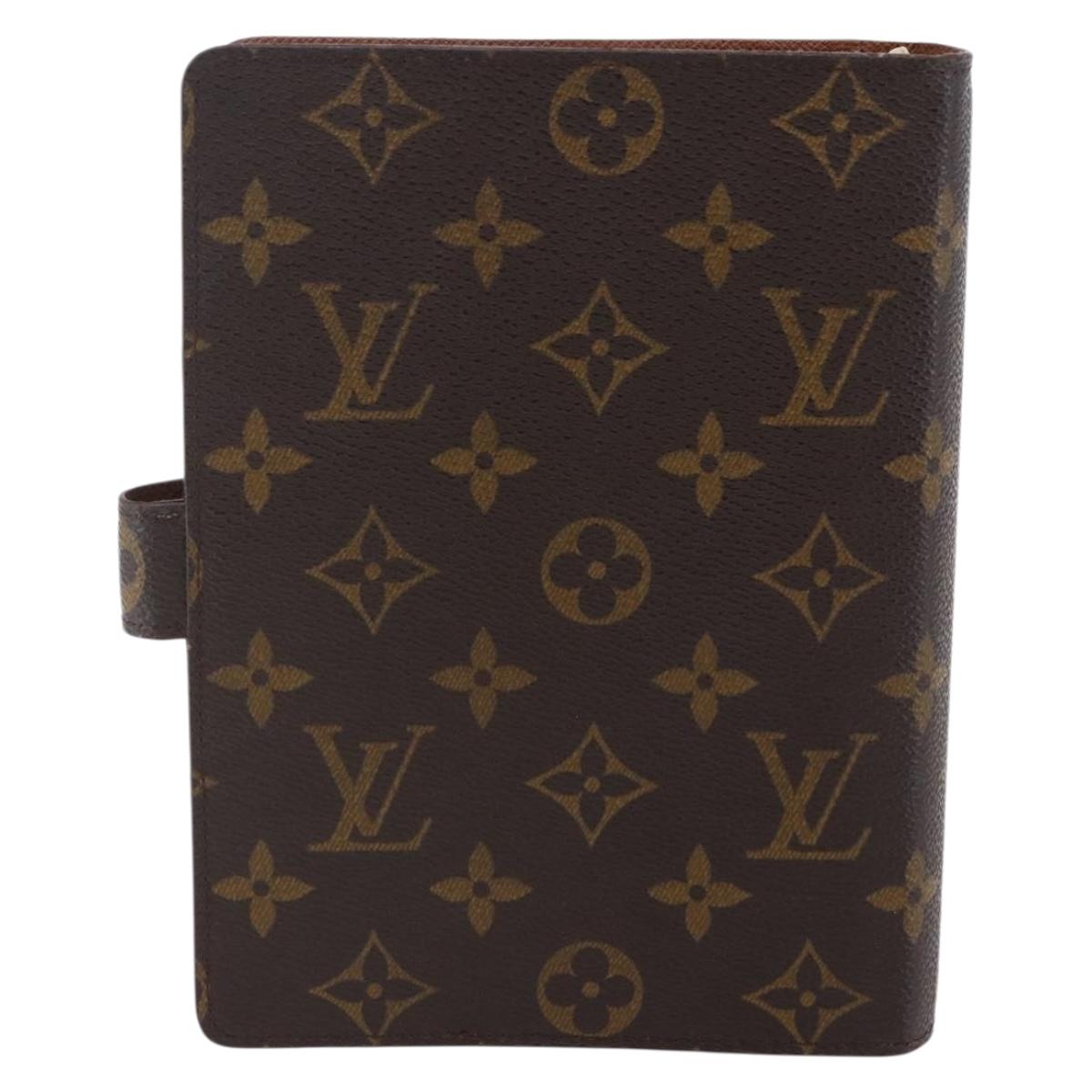 LOUIS VUITTON Monogram Agenda MM Day Planner Cover R20105 LV Auth 147186