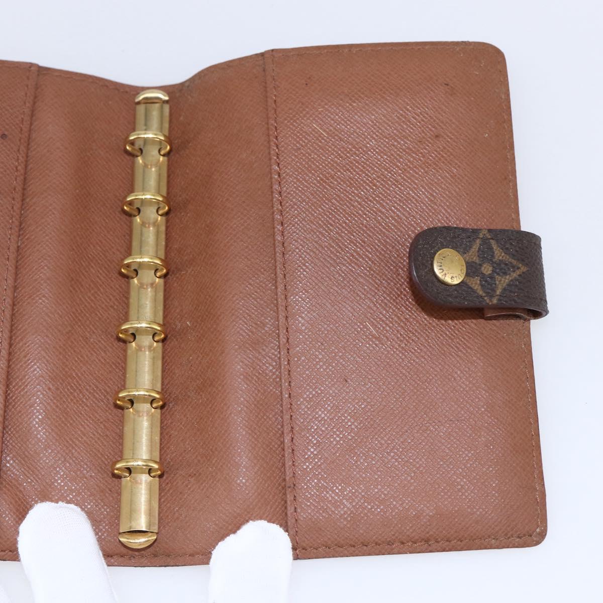 LOUIS VUITTON Monogram Agenda PM Day Planner Cover R20005 LV Auth 147187