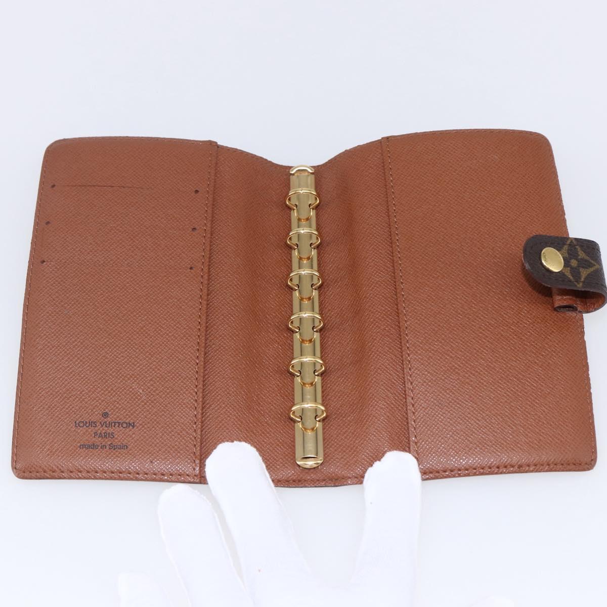 LOUIS VUITTON Monogram Agenda PM Day Planner Cover R20005 LV Auth 147188