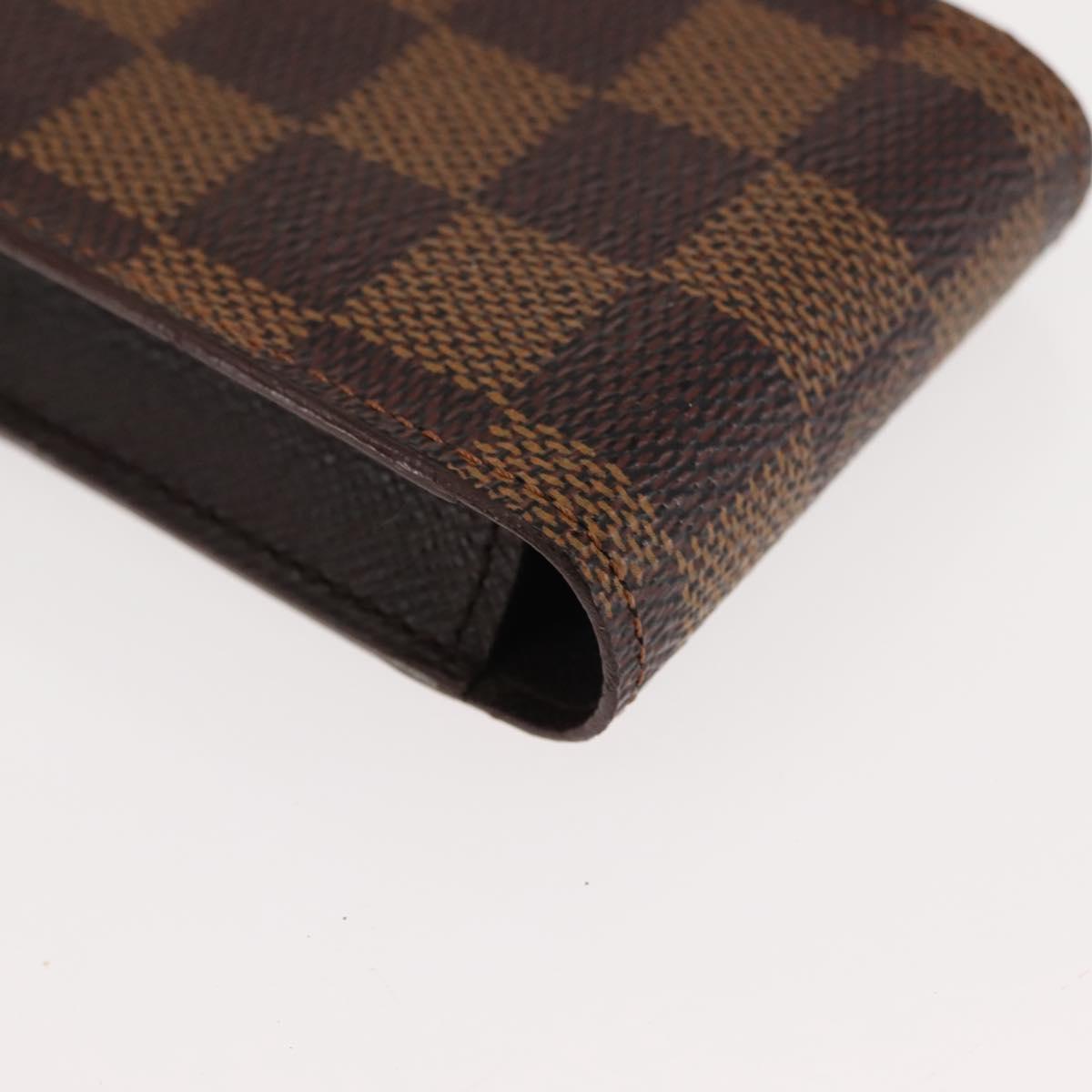 LOUIS VUITTON Damier Ebene Etui Cigarette Case N63024 LV Auth 147189
