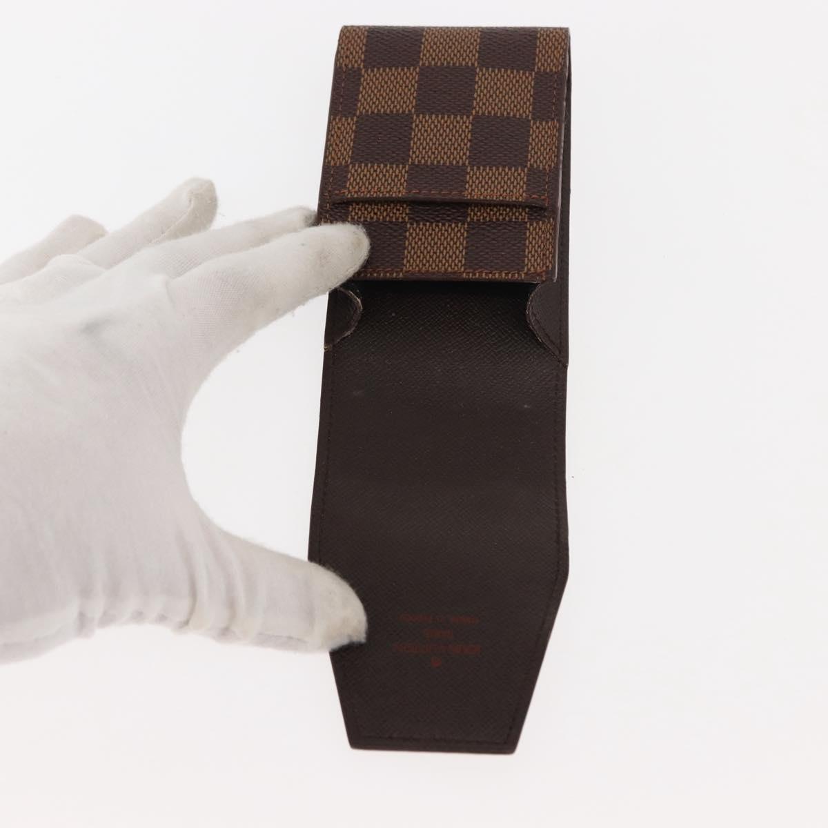 LOUIS VUITTON Damier Ebene Etui Cigarette Case N63024 LV Auth 147189