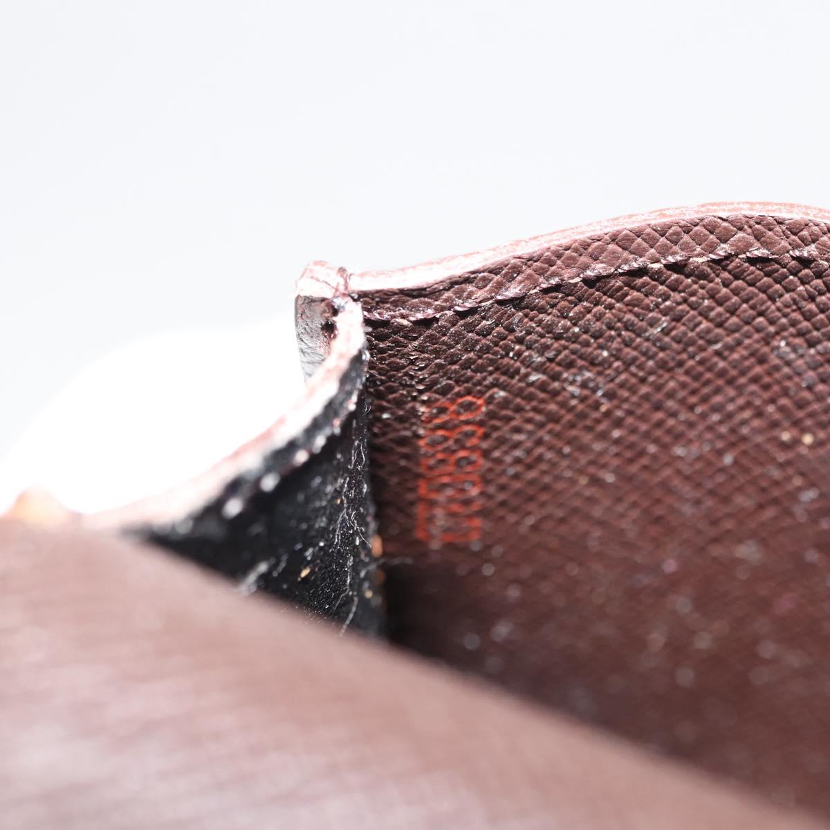 LOUIS VUITTON Damier Ebene Etui Cigarette Case N63024 LV Auth 147189