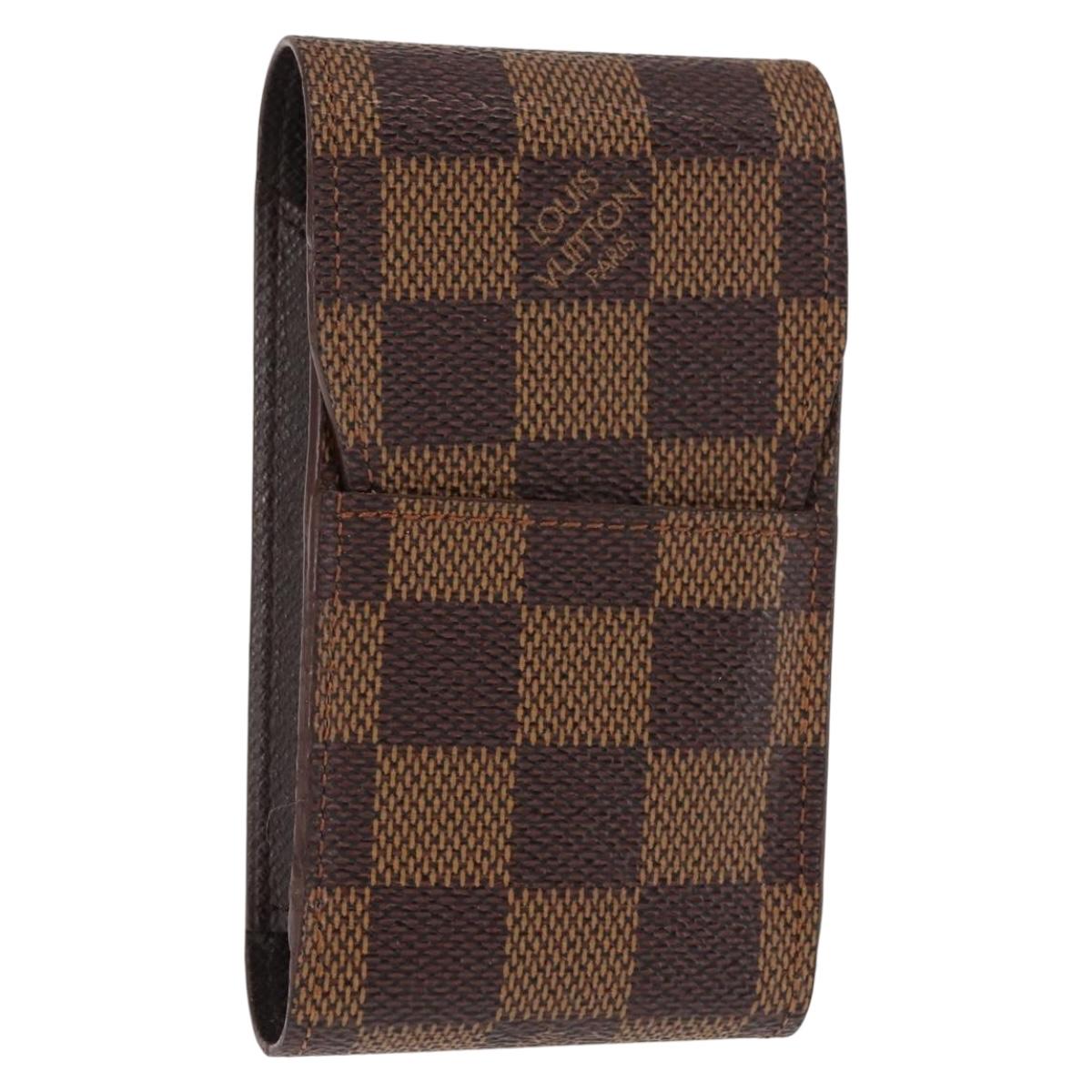 LOUIS VUITTON Damier Ebene Etui Cigarette Case N63024 LV Auth 147189