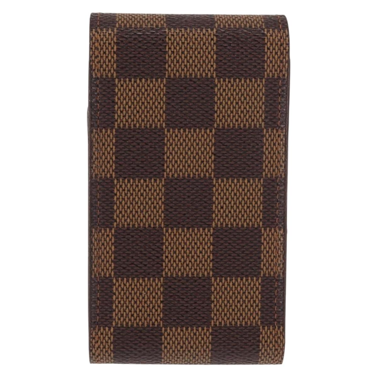 LOUIS VUITTON Damier Ebene Etui Cigarette Case N63024 LV Auth 147189
