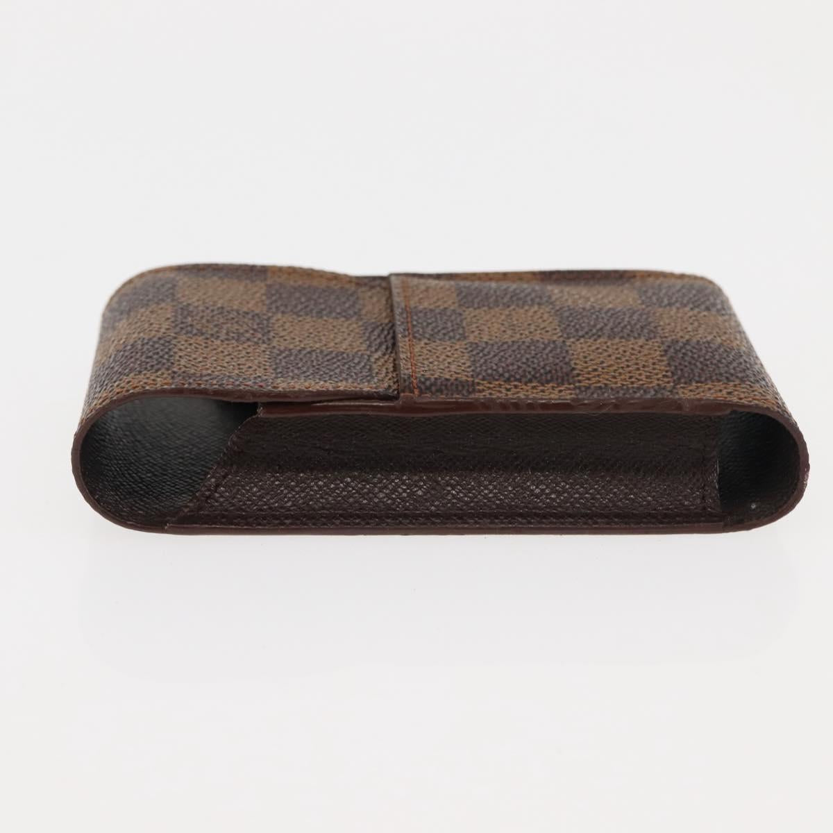 LOUIS VUITTON Damier Ebene Etui Cigarette Case N63024 LV Auth 147189