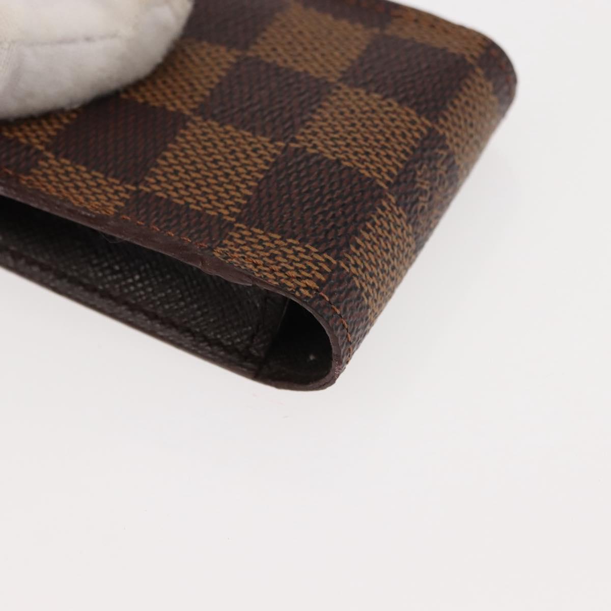 LOUIS VUITTON Damier Ebene Etui Cigarette Case N63024 LV Auth 147189