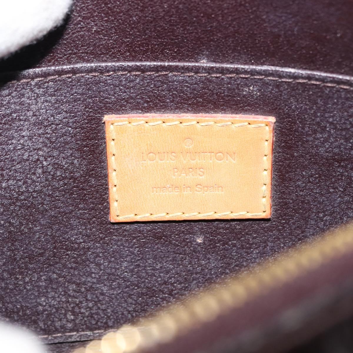 LOUIS VUITTON Monogram Vernis Pochette PM Pouch Amarante M91495 LV Auth 147190