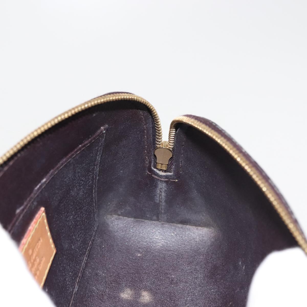 LOUIS VUITTON Monogram Vernis Pochette PM Pouch Amarante M91495 LV Auth 147190