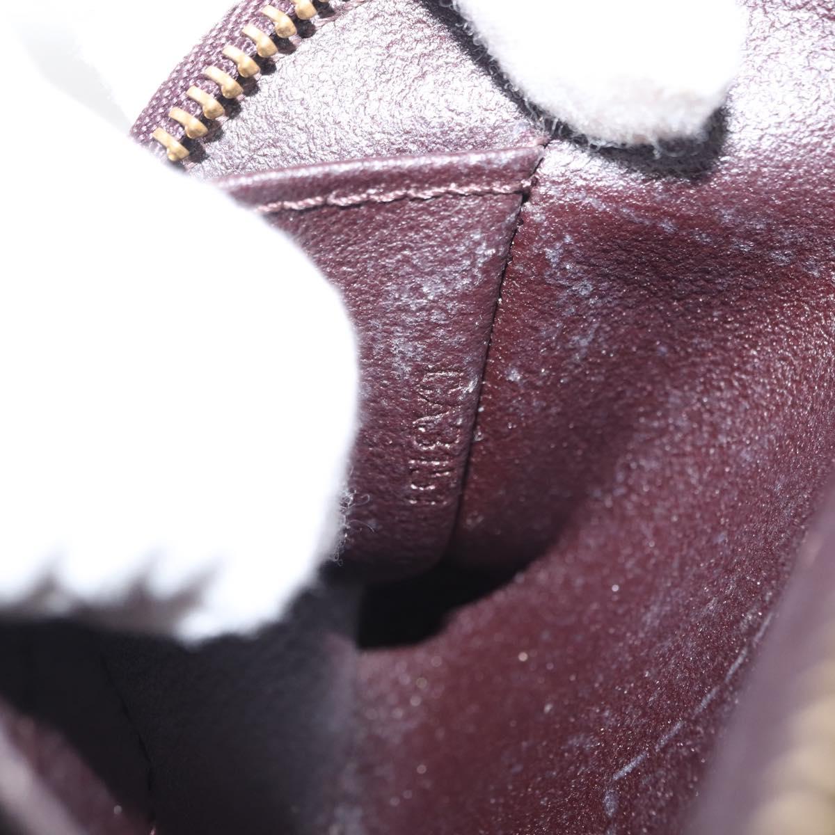 LOUIS VUITTON Monogram Vernis Pochette PM Pouch Amarante M91495 LV Auth 147190