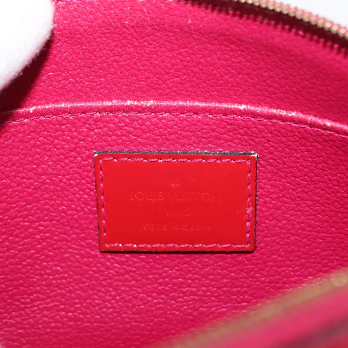 LOUIS VUITTON Monogram Vernis Pochette Pouch Rose Indian M90009 LV Auth 147191