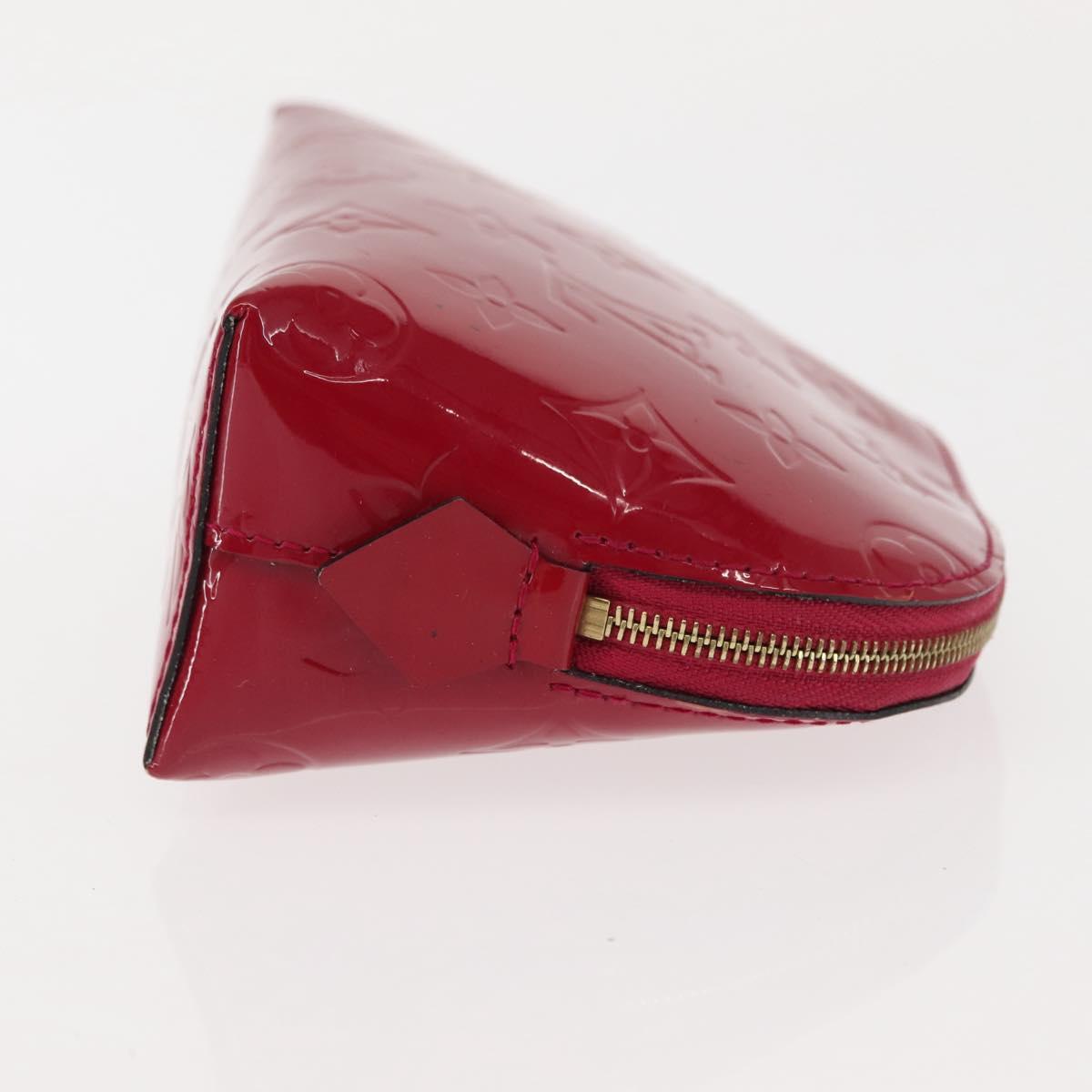LOUIS VUITTON Monogram Vernis Pochette Pouch Rose Indian M90009 LV Auth 147191