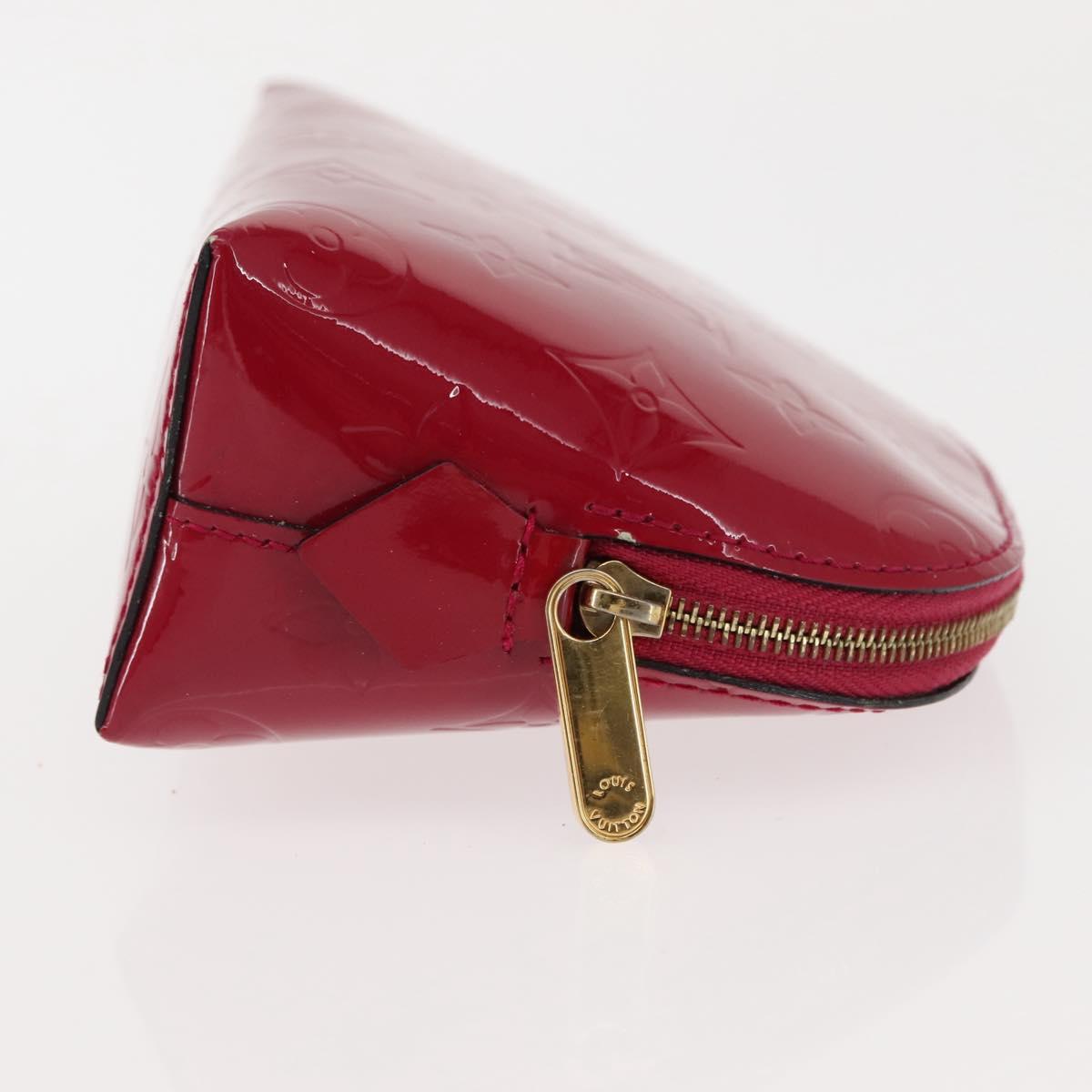 LOUIS VUITTON Monogram Vernis Pochette Pouch Rose Indian M90009 LV Auth 147191