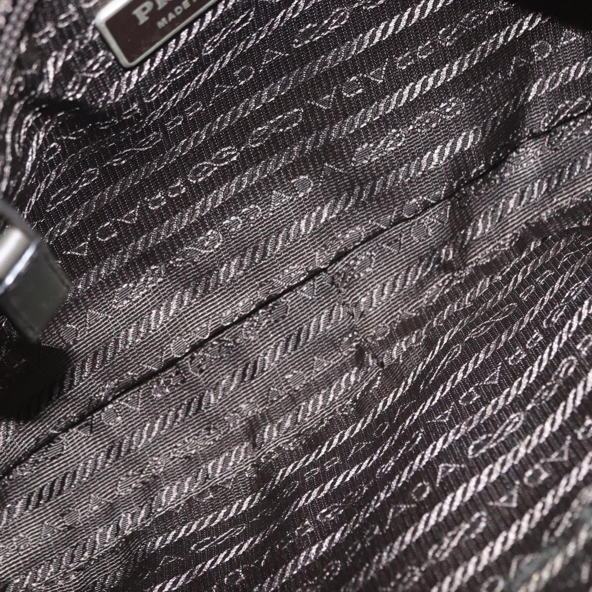 PRADA Shoulder Bag Nylon Green Silver Auth 147192