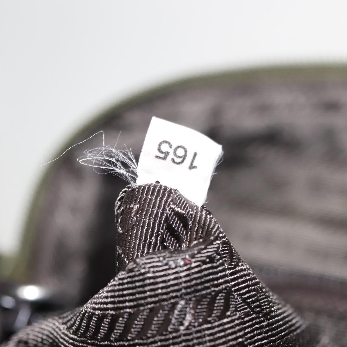 PRADA Shoulder Bag Nylon Green Silver Auth 147192