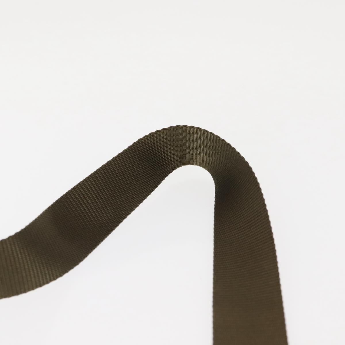 PRADA Shoulder Bag Nylon Green Silver Auth 147192