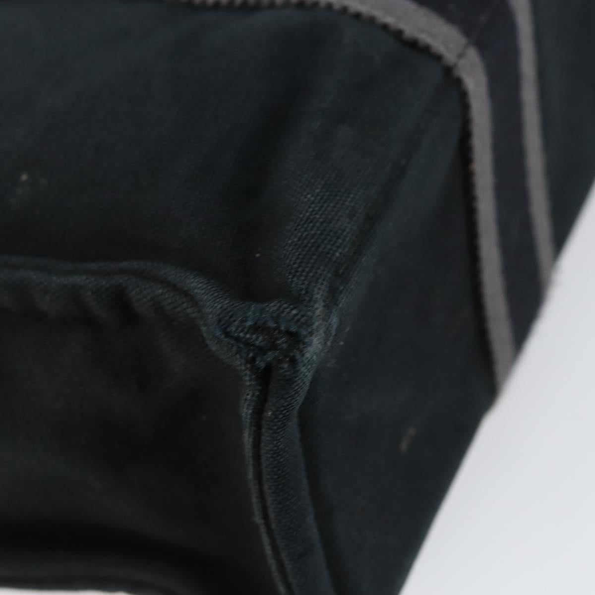 HERMES Fourre Tout PM Hand Bag Canvas Black Silver Auth 147194