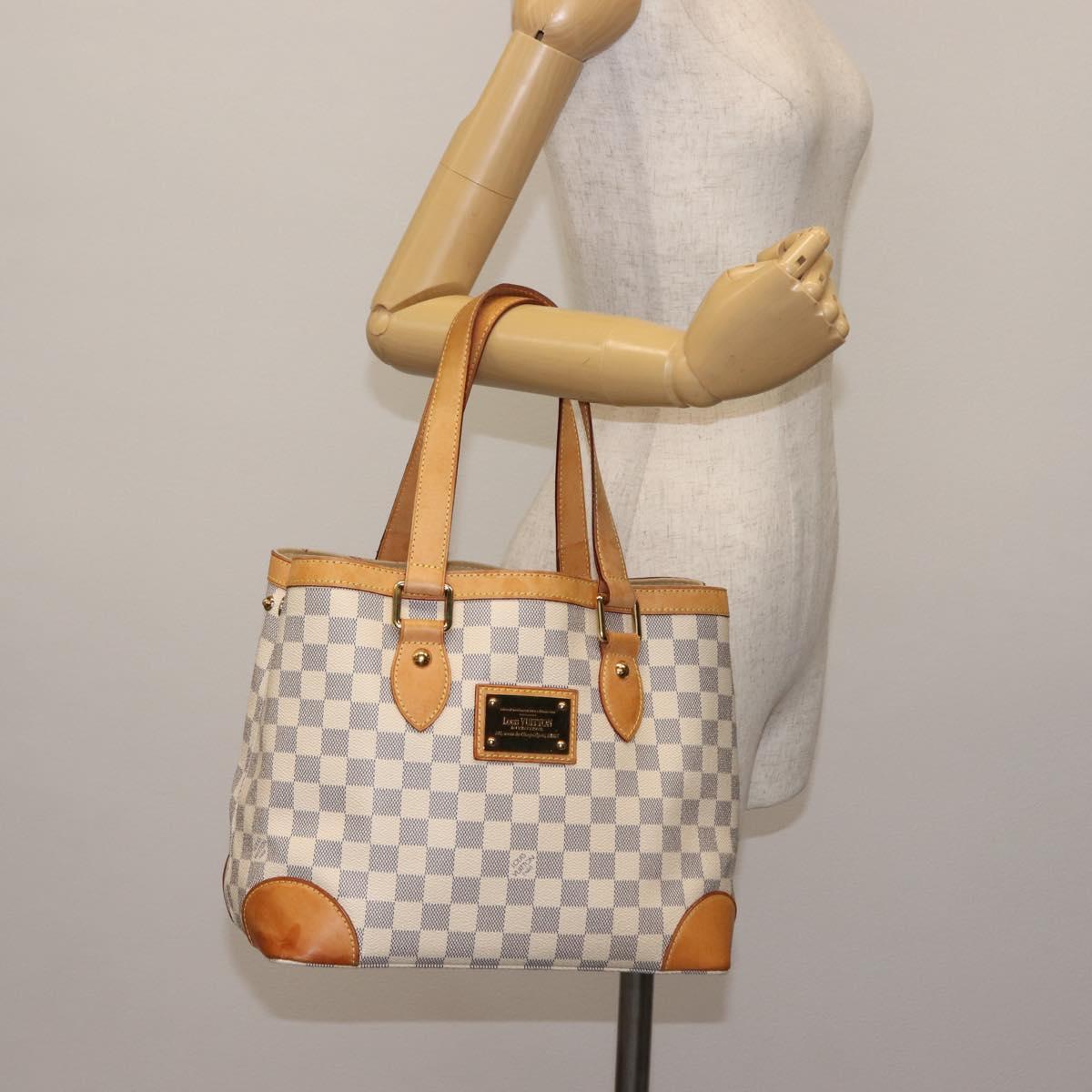 LOUIS VUITTON Damier Azur Hampstead PM Tote Bag N51207 LV Auth 147198