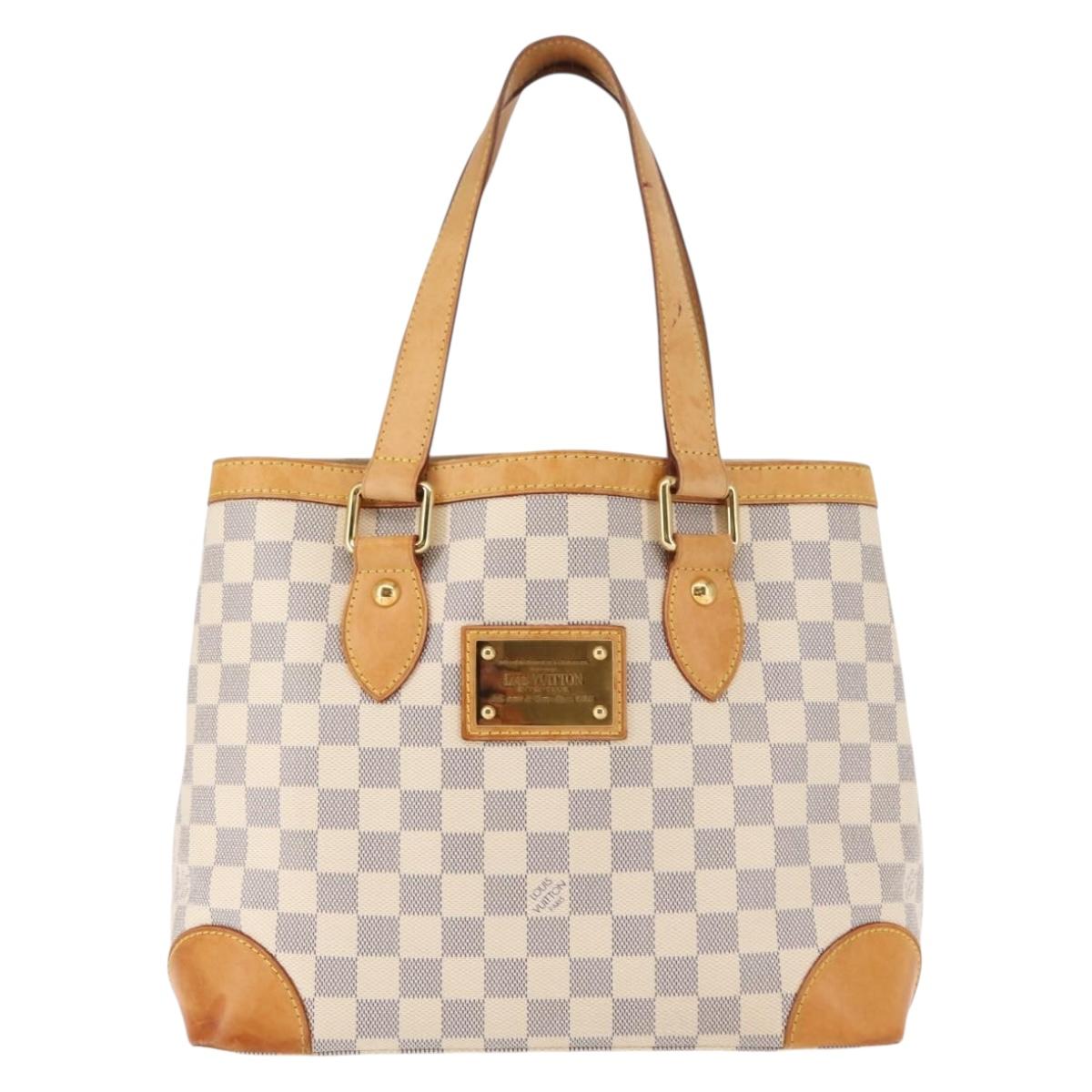 LOUIS VUITTON Damier Azur Hampstead PM Tote Bag N51207 LV Auth 147198