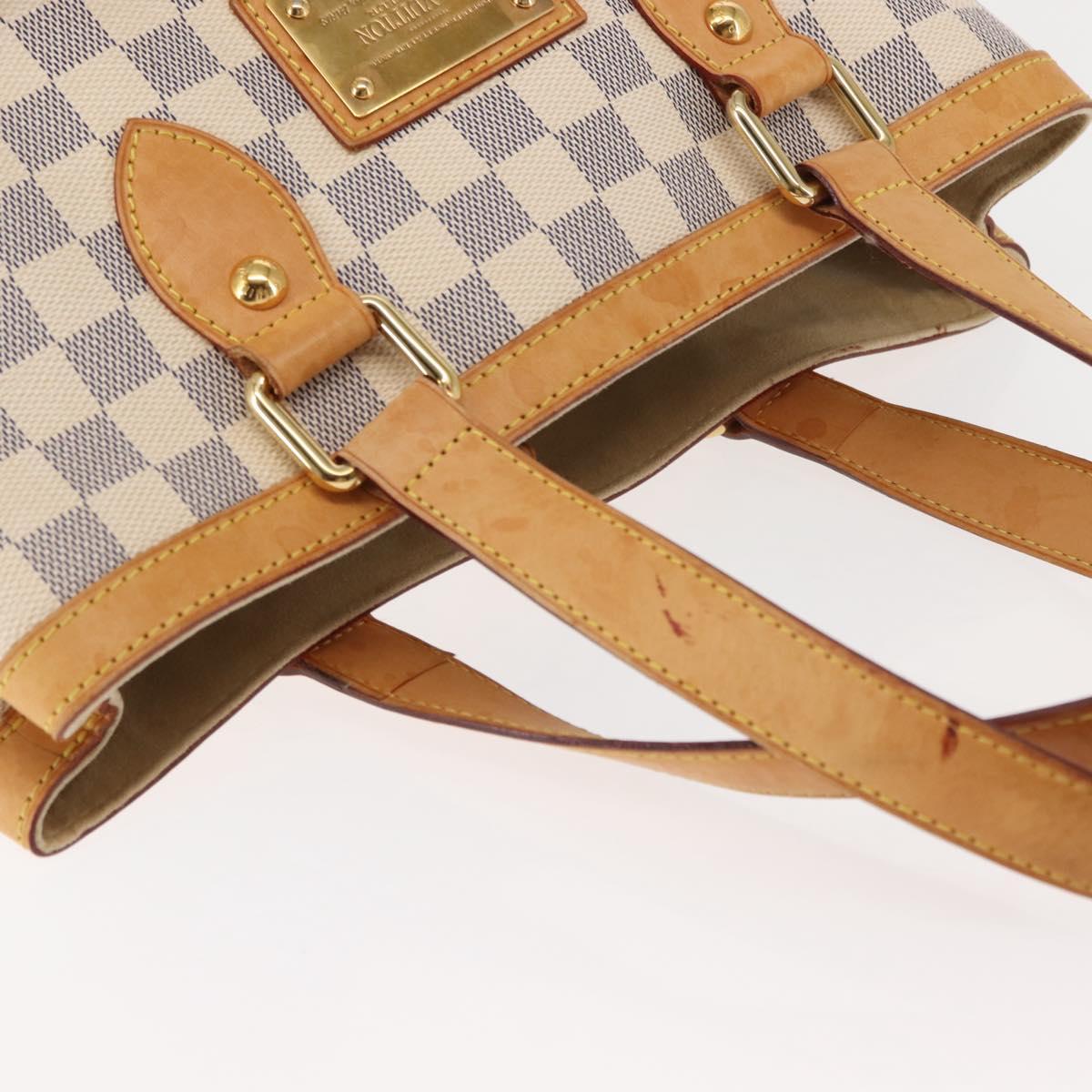 LOUIS VUITTON Damier Azur Hampstead PM Tote Bag N51207 LV Auth 147198