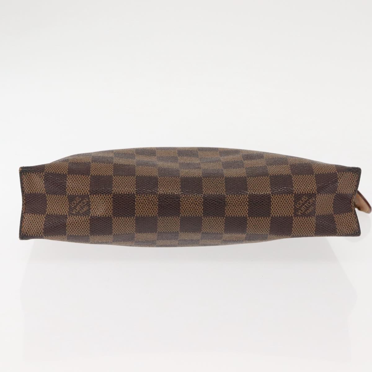 LOUIS VUITTON Damier Ebene Poche Toilette 26 Pouch N47543 LV Auth 147199