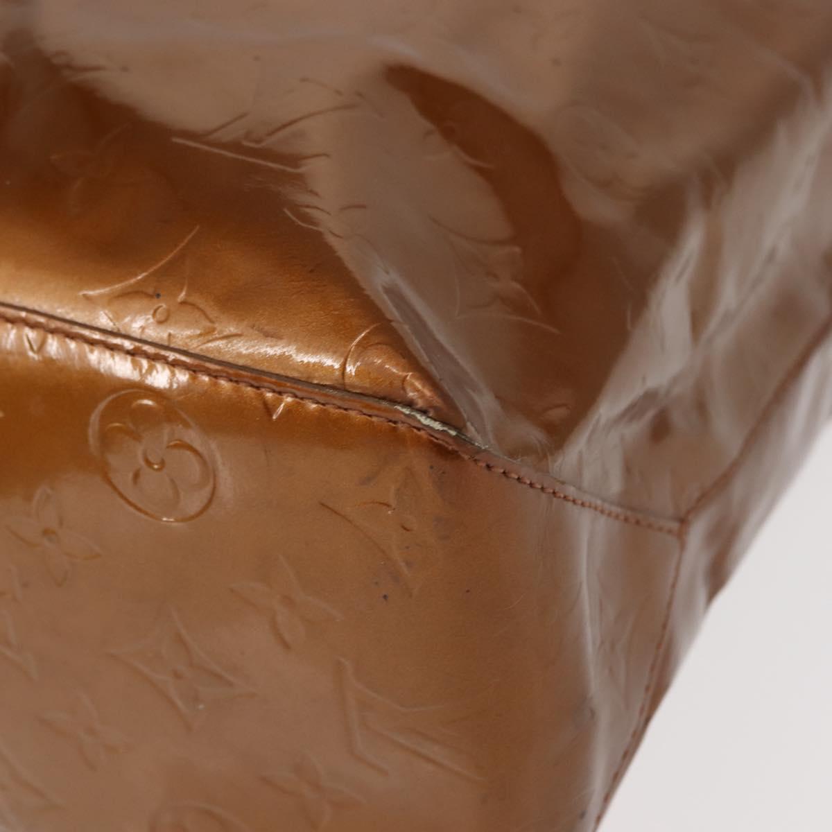 LOUIS VUITTON Monogram Vernis Reade MM Hand Bag Bronze M91143 LV Auth 147200