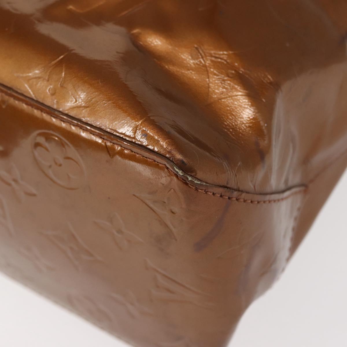 LOUIS VUITTON Monogram Vernis Reade MM Hand Bag Bronze M91143 LV Auth 147200