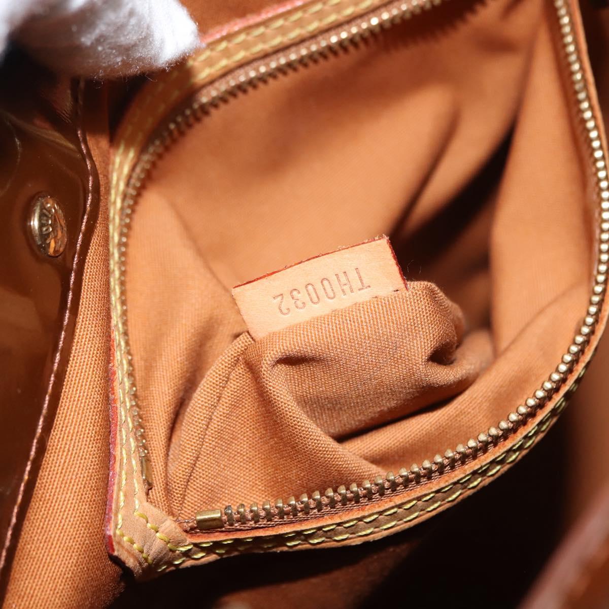 LOUIS VUITTON Monogram Vernis Reade MM Hand Bag Bronze M91143 LV Auth 147200