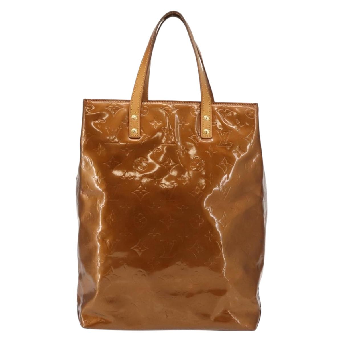 LOUIS VUITTON Monogram Vernis Reade MM Hand Bag Bronze M91143 LV Auth 147200