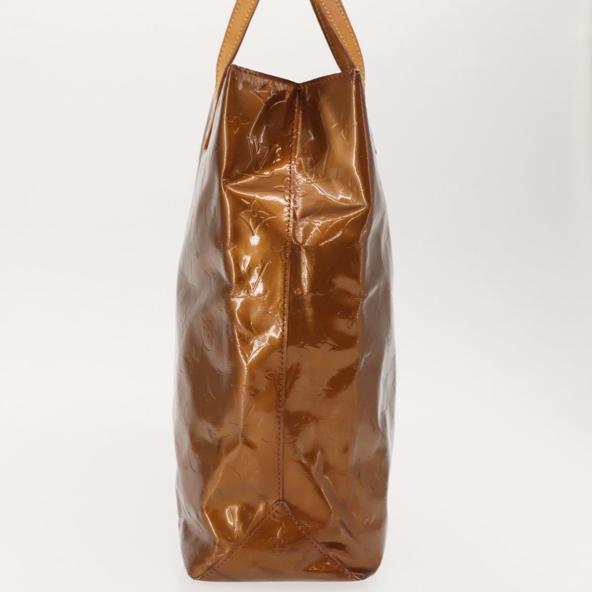 LOUIS VUITTON Monogram Vernis Reade MM Hand Bag Bronze M91143 LV Auth 147200