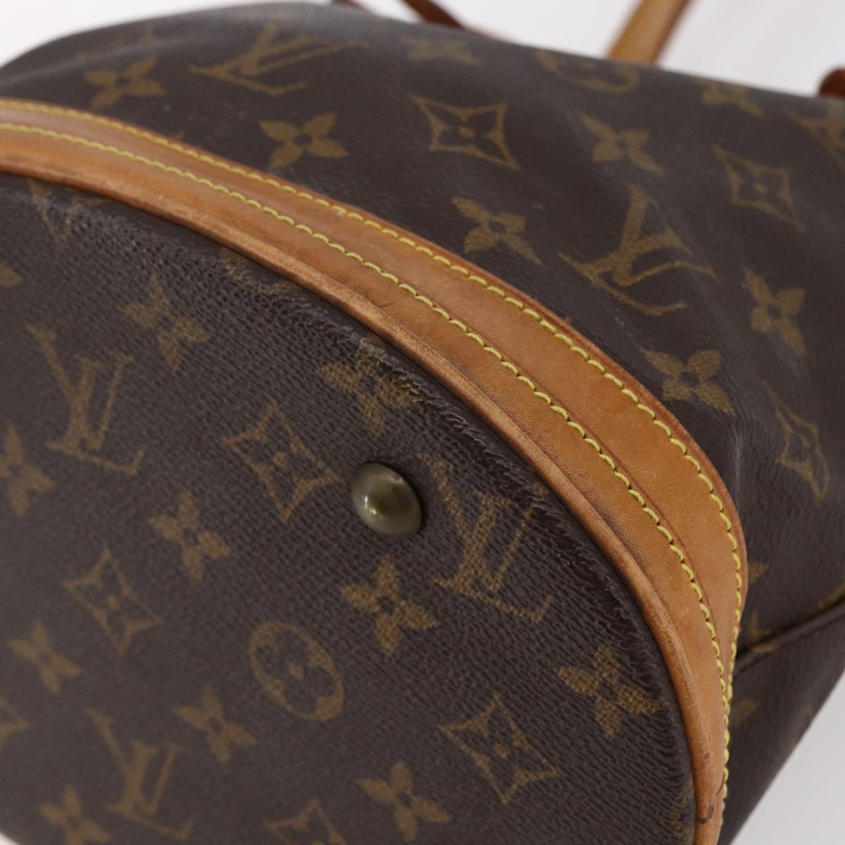 LOUIS VUITTON Monogram Bucket PM Shoulder Bag M42238 LV Auth 147211