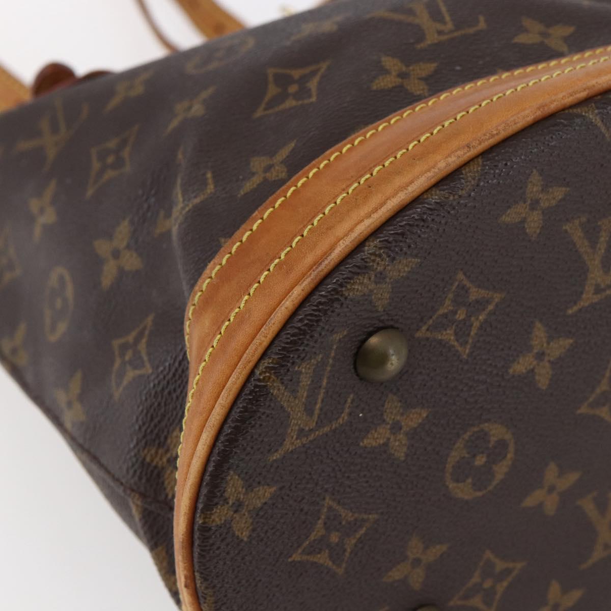 LOUIS VUITTON Monogram Bucket PM Shoulder Bag M42238 LV Auth 147211
