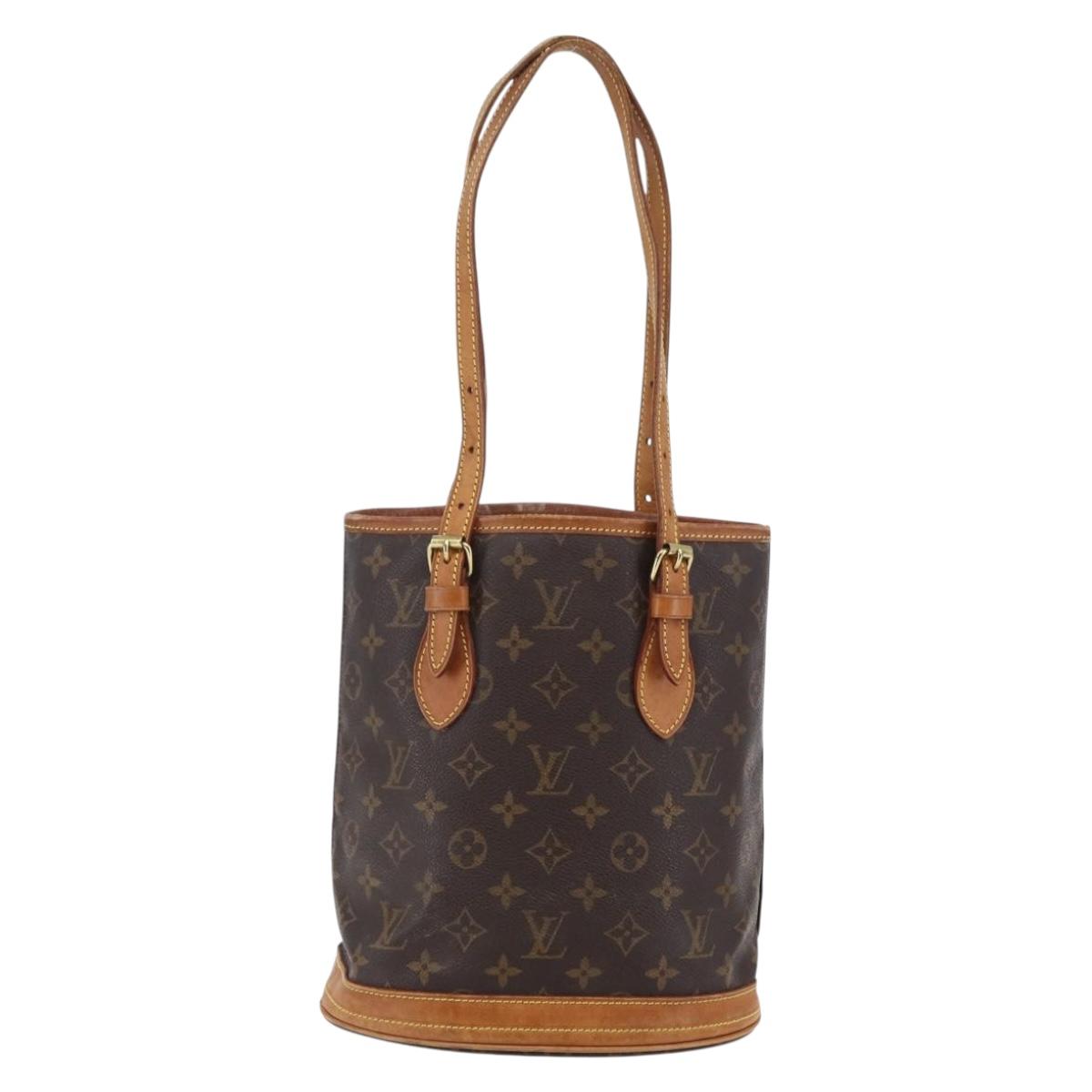 LOUIS VUITTON Monogram Bucket PM Shoulder Bag M42238 LV Auth 147211
